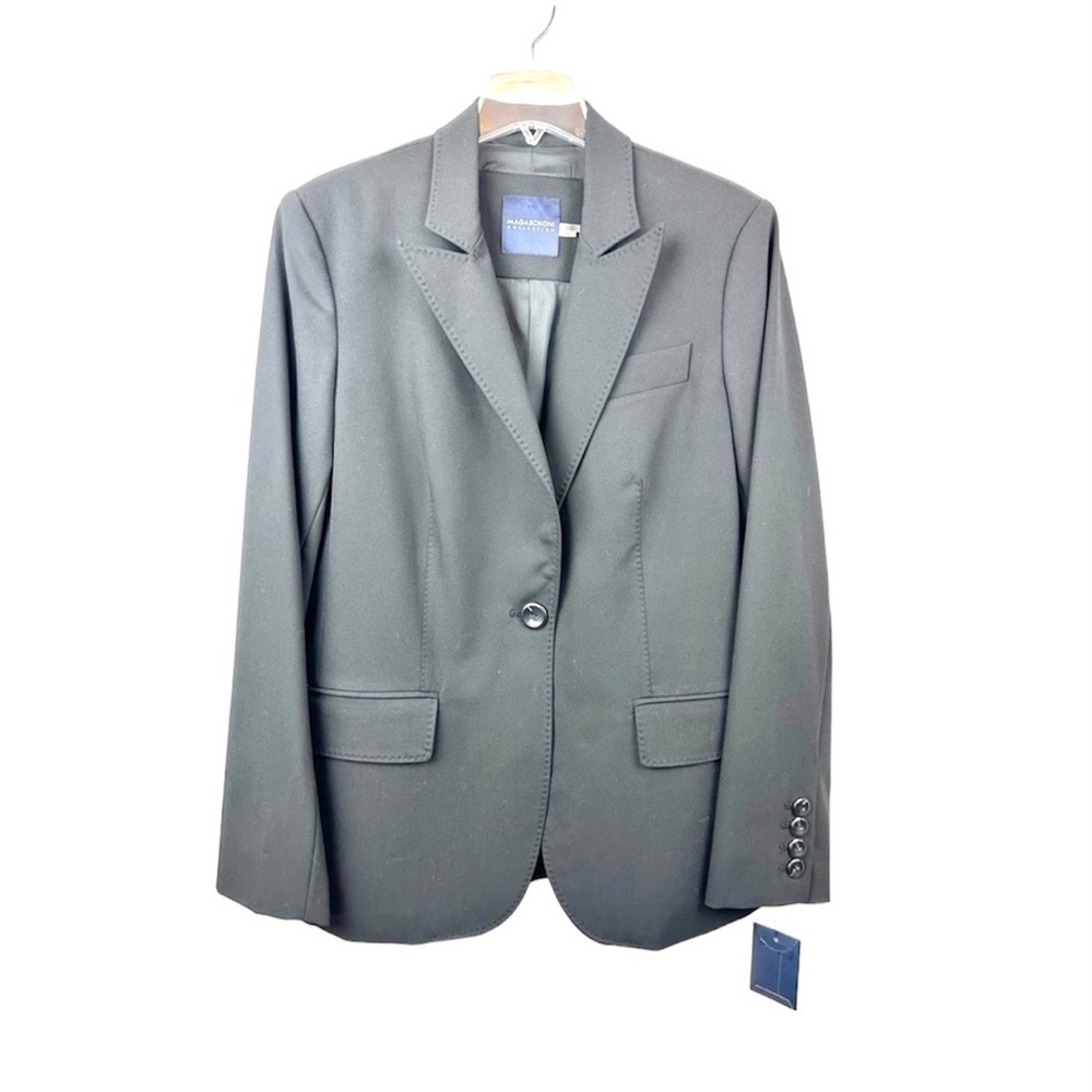Magaschoni Collection Black Blazer Size 12 NWT
